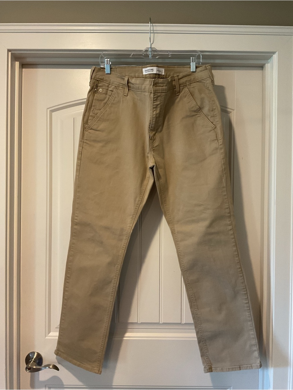 Signature by Levi Strauss Men's Tan Chino Pants 36 x 32